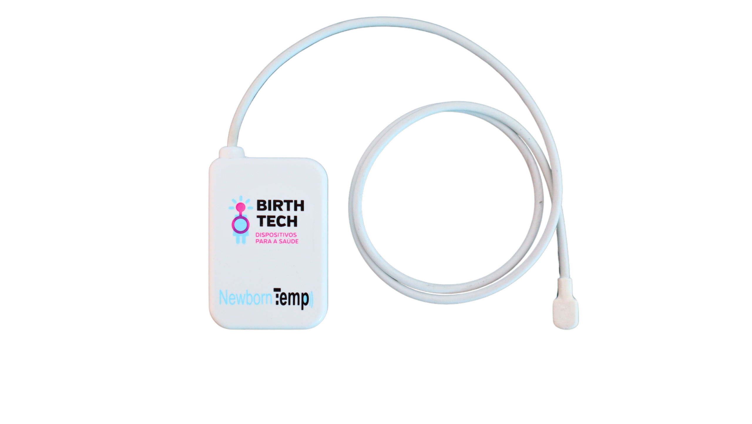 Dispositivo NewbornTemp com cabo e sensor de temperatura